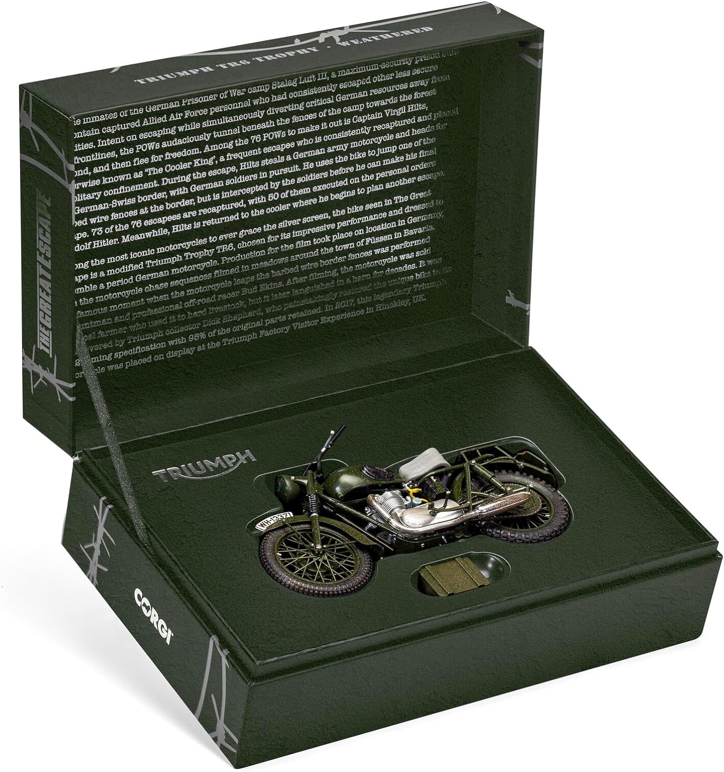 Corgi CC08501 The Great Escape - Triumph TR6 Trophy (Weathered) Classics TV and Film