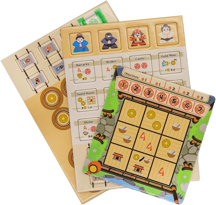 Micro Dojo - Tactically Move meeples in a Cerebral and Variable Game for 2 Players That fits in Your Pocket (Age 14+