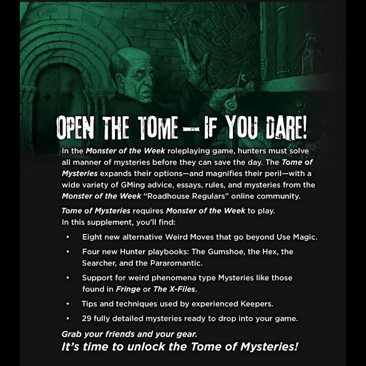 Evil Hat: Monster of The Week: Tome of Mysteries - Hardcover RPG Supplement Book, New Mysteries, Playbooks & Support, Tabletop Roleplaying Game