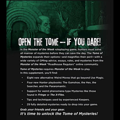Evil Hat: Monster of The Week: Tome of Mysteries - Hardcover RPG Supplement Book, New Mysteries, Playbooks & Support, Tabletop Roleplaying Game