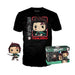Funko Pop! & Tee: Demon Slayer - Tanjiro - (BL) - S - Small - (S) - T-Shirt - Clothes With Collectable Vinyl Figure - Gift Idea - Toys and Short Sleeve Top for Adults Unisex Men and Women