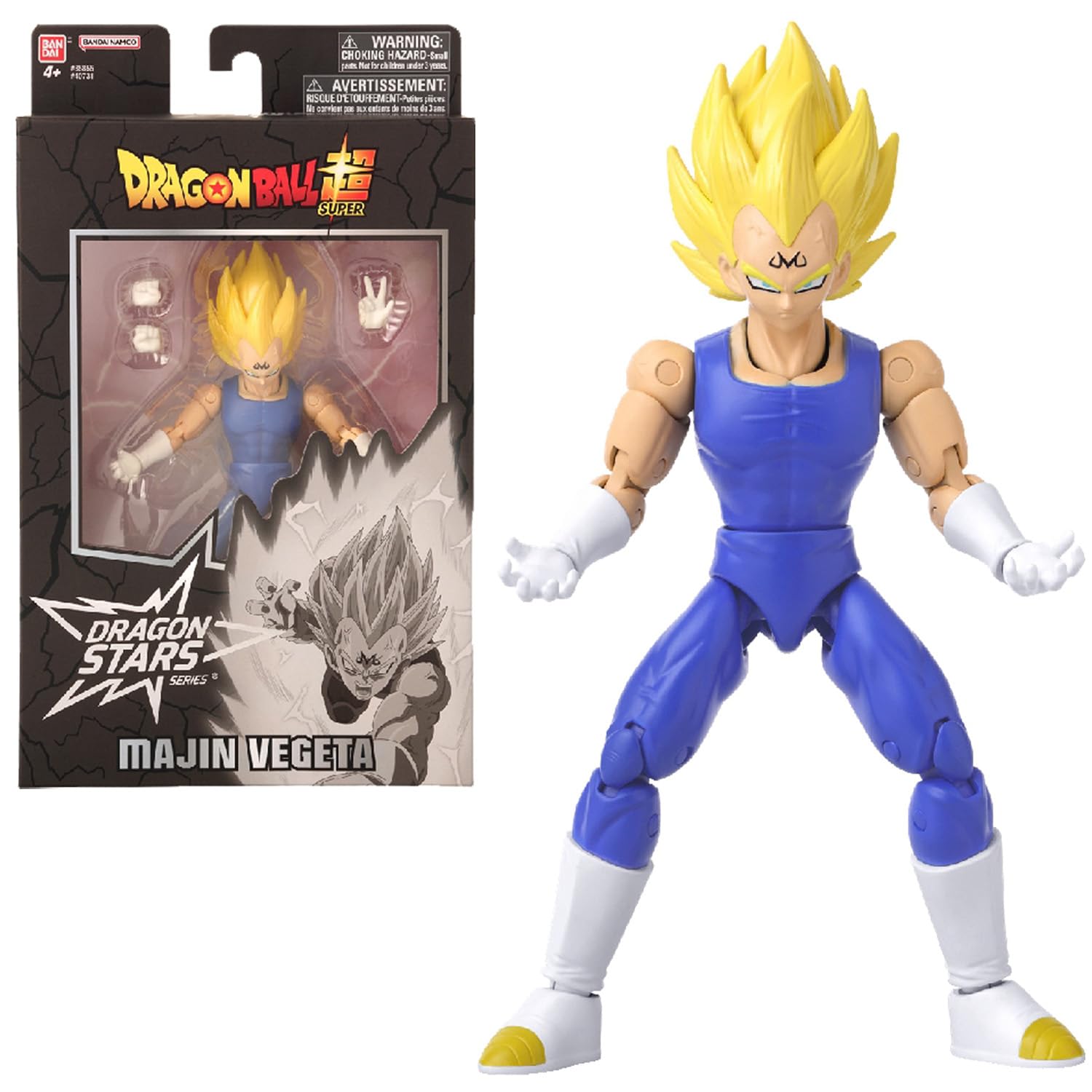 Dragon Ball Bandai Dragon Stars Figures Majin Vegeta Super Vegeta Action Figure | 17cm Articulated Figure | Bandai Dragon Stars Anime Figures Vegeta Toy | Anime Gifts And Anime Merch