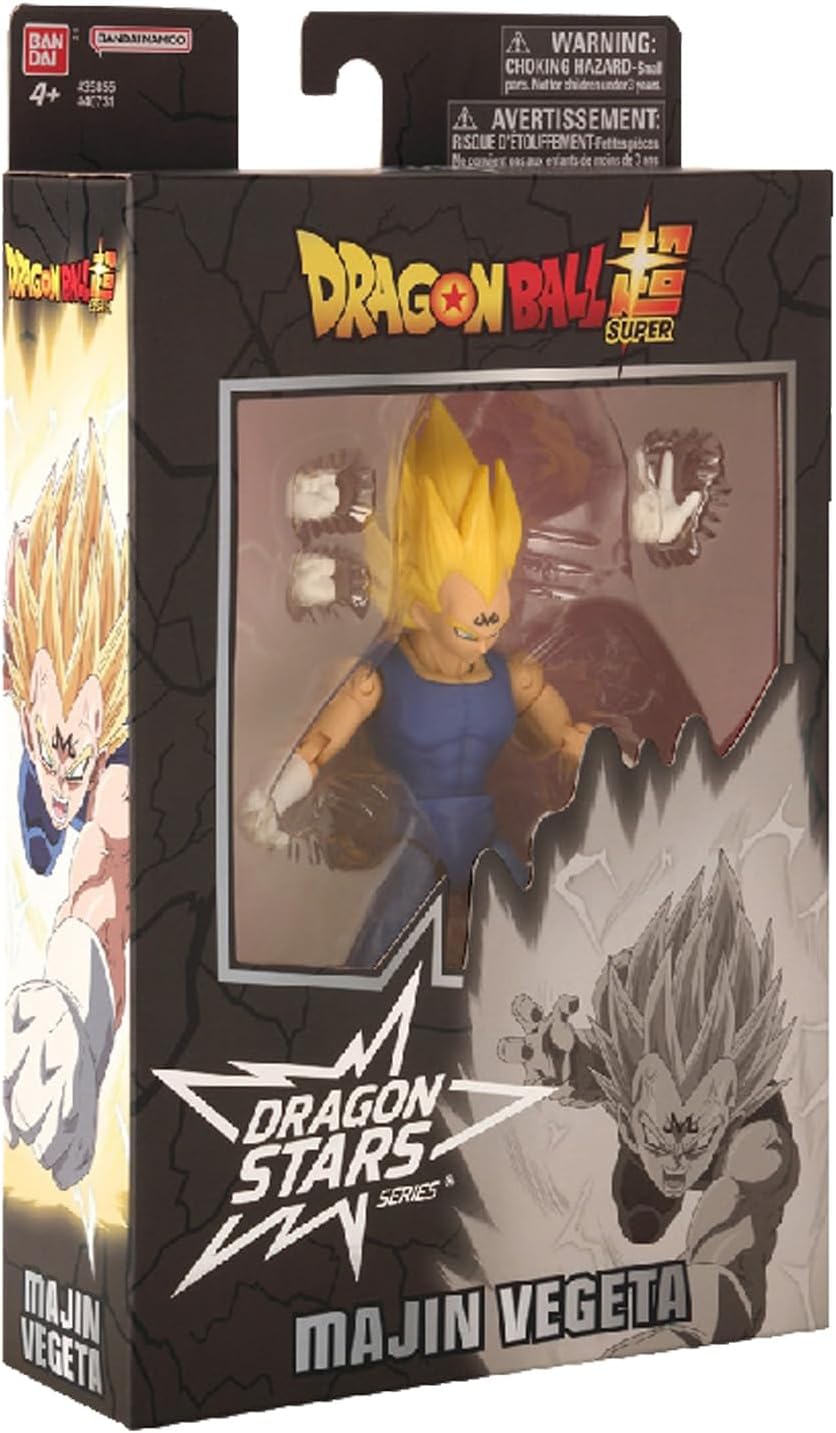 Dragon Ball Bandai Dragon Stars Figures Majin Vegeta Super Vegeta Action Figure | 17cm Articulated Figure | Bandai Dragon Stars Anime Figures Vegeta Toy | Anime Gifts And Anime Merch