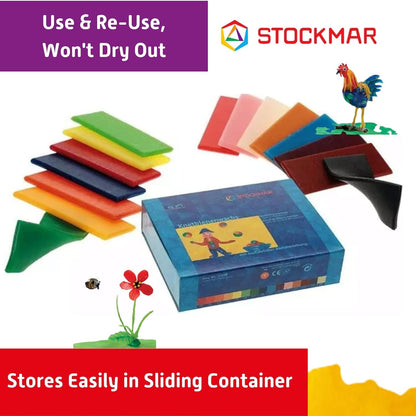 Stockmar Natural Modeling Beeswax - Set of 15 Colors in Box