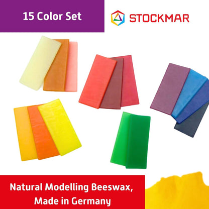 Stockmar Natural Modeling Beeswax - Set of 15 Colors in Box
