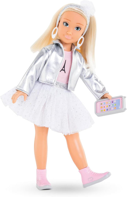 Corolle Girls Valentine Paris Fashion Dressing Doll in Paris Fashion Week Look and 4 Pieces Vanilla Fragrance 28 cm from 4 Years