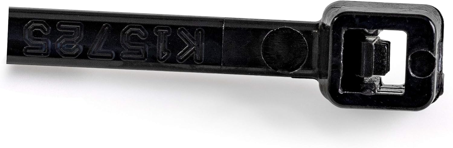 StarTech.com 4"(10cm) Cable Ties - 1/16"(2mm) wide, 7/8"(22mm) Bundle Diameter, 18lb(8kg) Tensile Strength, Nylon Self Locking Zip Ties with Curved Tip - 94V-2/UL Listed, 1000 Pack -, Black, CBMZT4BK