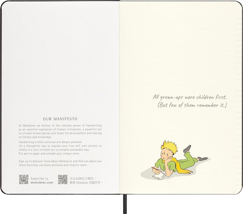 Moleskine Le Petit Prince Limited Edition, The Little Prince, Limited Edition Notebook, Large Format, Hard Cover, Ruled Pages