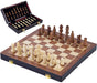 Engelhart - 150203 - Luxury Chess Set in Solid Wood - folding table with nice carved pieces - Ash wood (30 cm