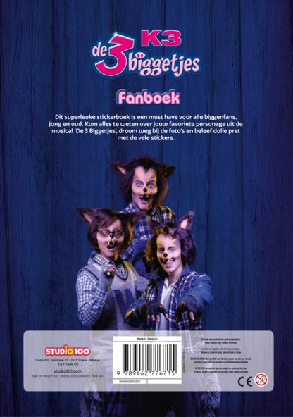 K3: Fanboek met stickers - 3 Biggetjes