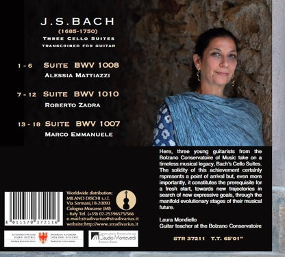 J.S. Bach: Three Cello Suites Transcribed for Guitar