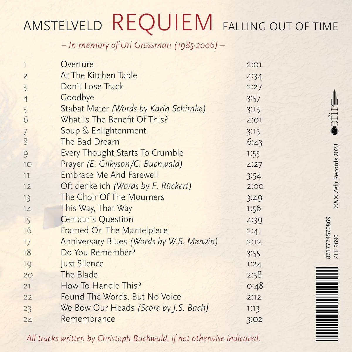 Amstelveld - Requiem Falling Out Of Time (CD)