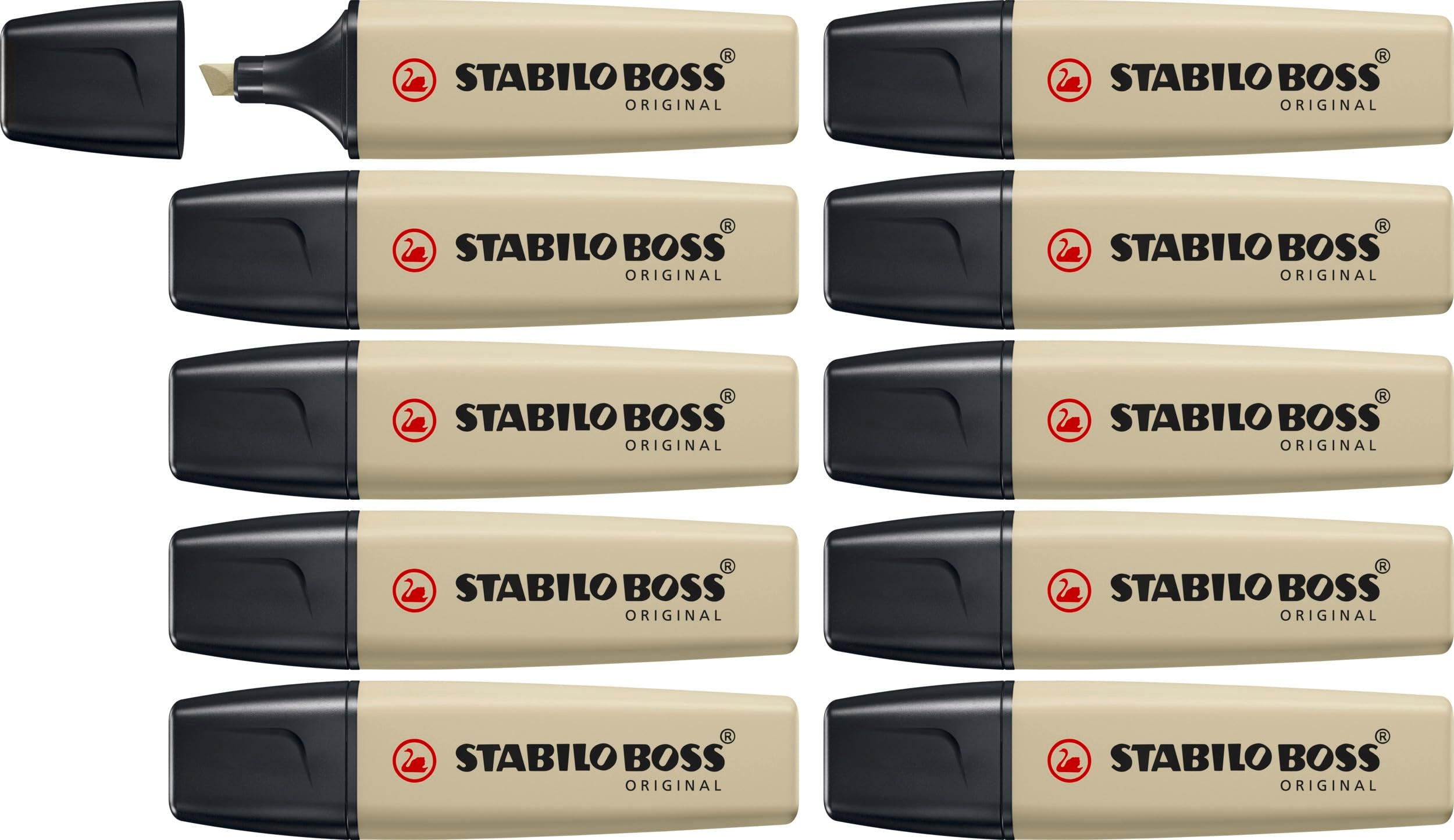 Highlighter - STABILO BOSS ORIGINAL NatureCOLORS - Pack of 10