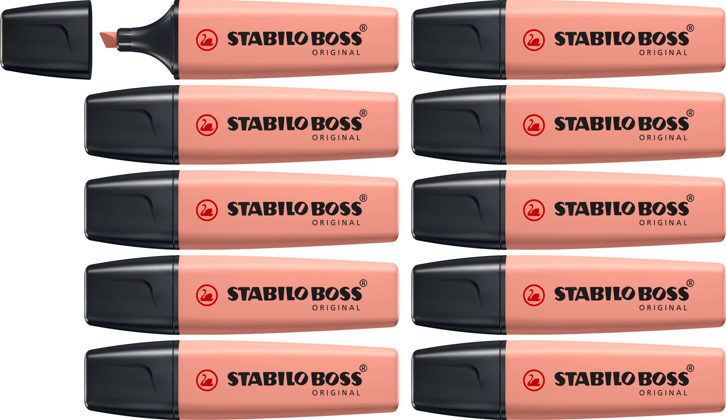 Highlighter - STABILO BOSS ORIGINAL NatureCOLORS - Pack of 10