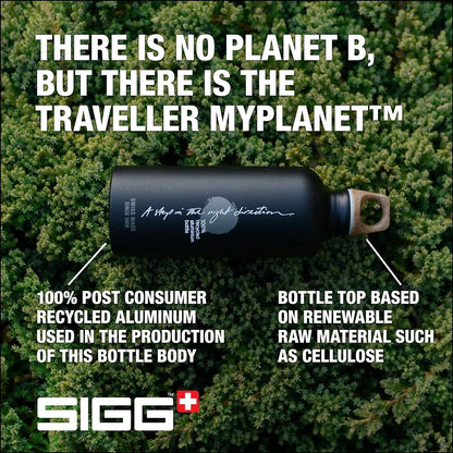 SIGG - Aluminum Water Bottle - Traveller MyPlanet - Climate Neutral Certified - Suitable For Carbonated Beverages - Leakproof & Lightweight - BPA Free - 0.6L / 1L