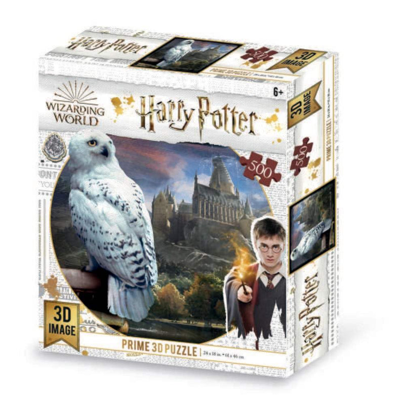 Grandi Giochi PU100000 Edvige Harry Potter Hedwig Horizontal lenticular puzzle, with 500 pieces included and 3D effect pack-PU100000