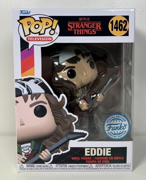 Funko POP! TV: Stranger Things - Hunter Eddie With Guitar - Metallic - Stranger Things (TV) - Collectable Vinyl Figure - Gift Idea - Official Merchandise - Toys for Kids & Adults - TV Fans