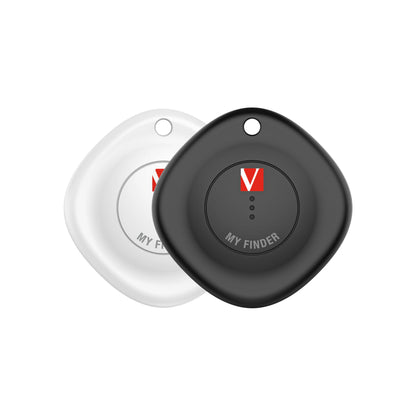 Verbatim MYF-02 Bluetooth Item Finder 2 Pack Black/White, W128807225 (2 Pack Black/White