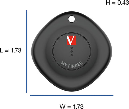 Verbatim MYF-02 Bluetooth Item Finder 2 Pack Black/White, W128807225 (2 Pack Black/White