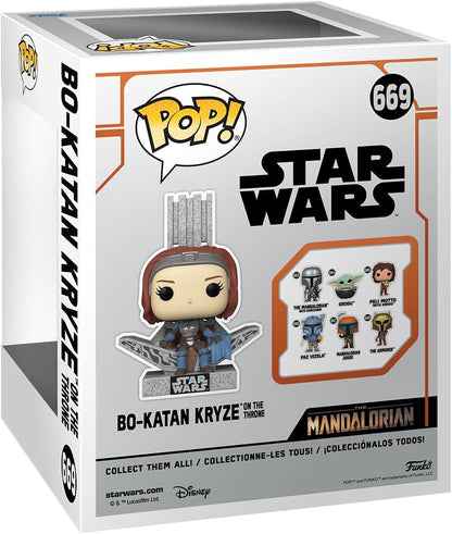Funko POP! Deluxe: Star Wars: the Mandalorian S9 - Bo-Katan - Bo Katan With Throne, 10-inch - Collectable Vinyl Figure - Gift Idea - Official Merchandise - Toys for Kids & Adults - TV Fans