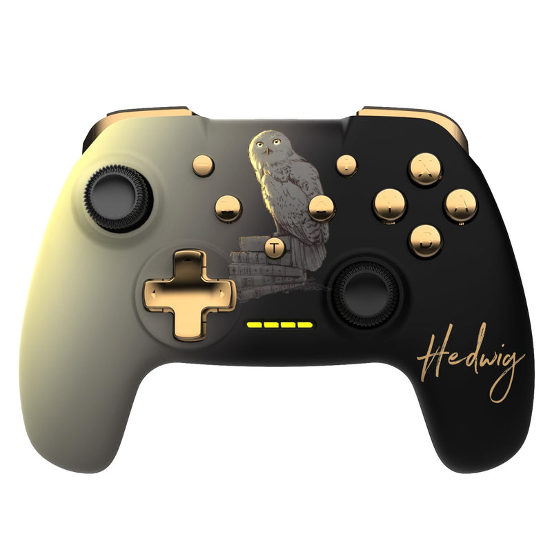 Harry Potter - Manette Sans Fil pour Nintendo Switch - Modèle Hedwige - Noire - Câble 1M