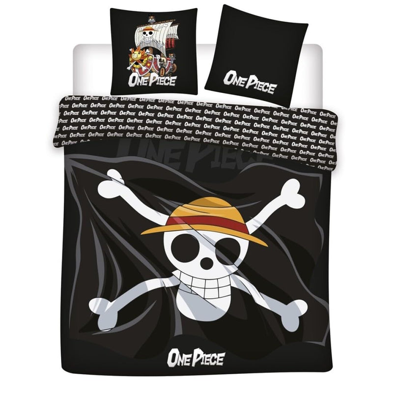 Double Bed Set, One Piece Double Bed, Reversible Duvet Cover 240 x 220 cm + 2 Pillowcases 65 x 65 cm, Polycotton