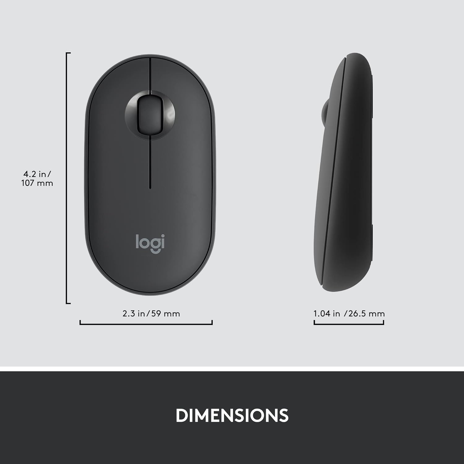 Logitech Slim Wireless Keyboard and Mouse Combo MK470, QWERTY US International Layout - Grey