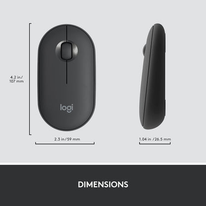 Logitech Slim Wireless Keyboard and Mouse Combo MK470, QWERTY US International Layout - Grey