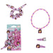 Beauty-Set von Gabby's Dollhouse – enthält 1 Haargummi aus Stoff, 2 Haarnadeln und 1 Halskette, mehrfarbig, verschiedene Zusammensetzungen, inspiriert von Gabby und Panty Patitas – Originalprodukt