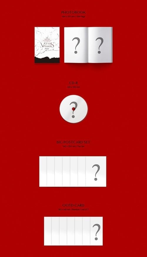 Villains - C Version - incl. 164pg Photobook, 7pc Big Postcard Set, OOTD Card, Sticker + 3pc Photocard Set