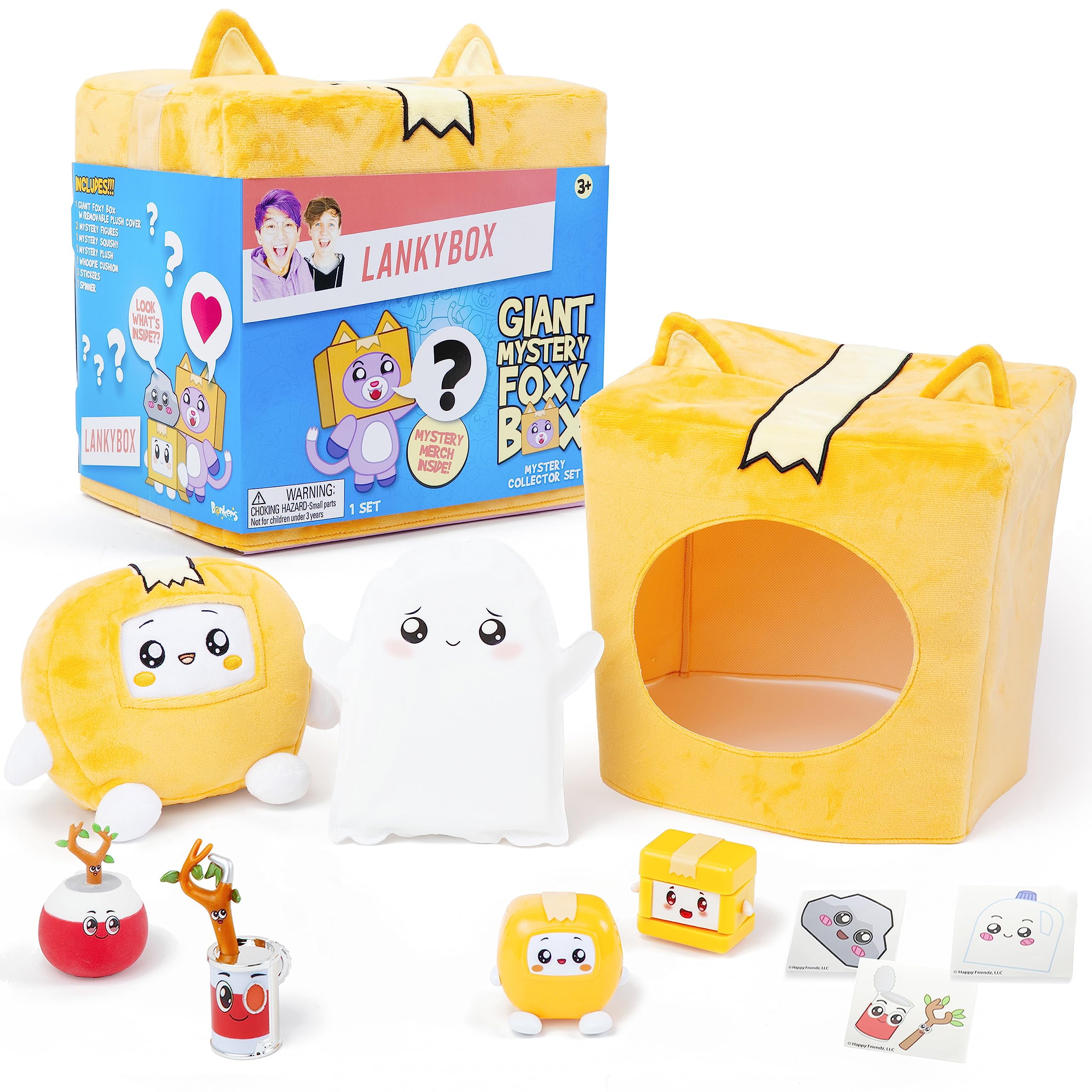 LankyBox Giant Foxy Mystery Box Foxy Mystery Box with 10 Exciting Toys to Discover inside, Officially Licensed Merch