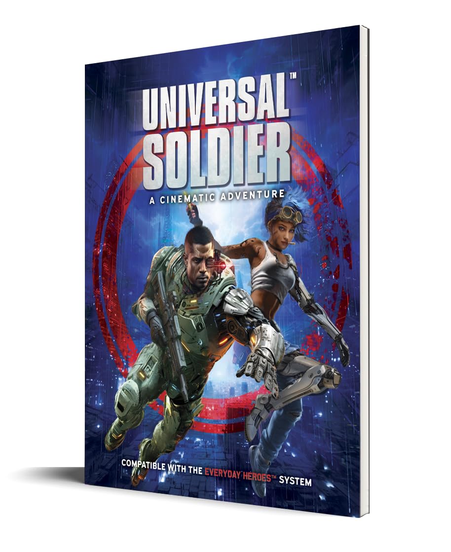 Evil Genius Gaming: Cinematic Adventure: Universal Soldier - Expansion Hardcover RPG Book, Use W/ The Everyday Heroes Core Rulebook, d20 5e Compatible