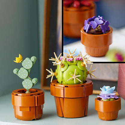 LEGO 10329 Icons Tiny Plants Set, Artificial Flowers in 9 Buildable Teracotta-Coloured Pots & 10311 Icons Orchid Artificial Plant Building Set with Flowers, Home Décor Accessory for Adults