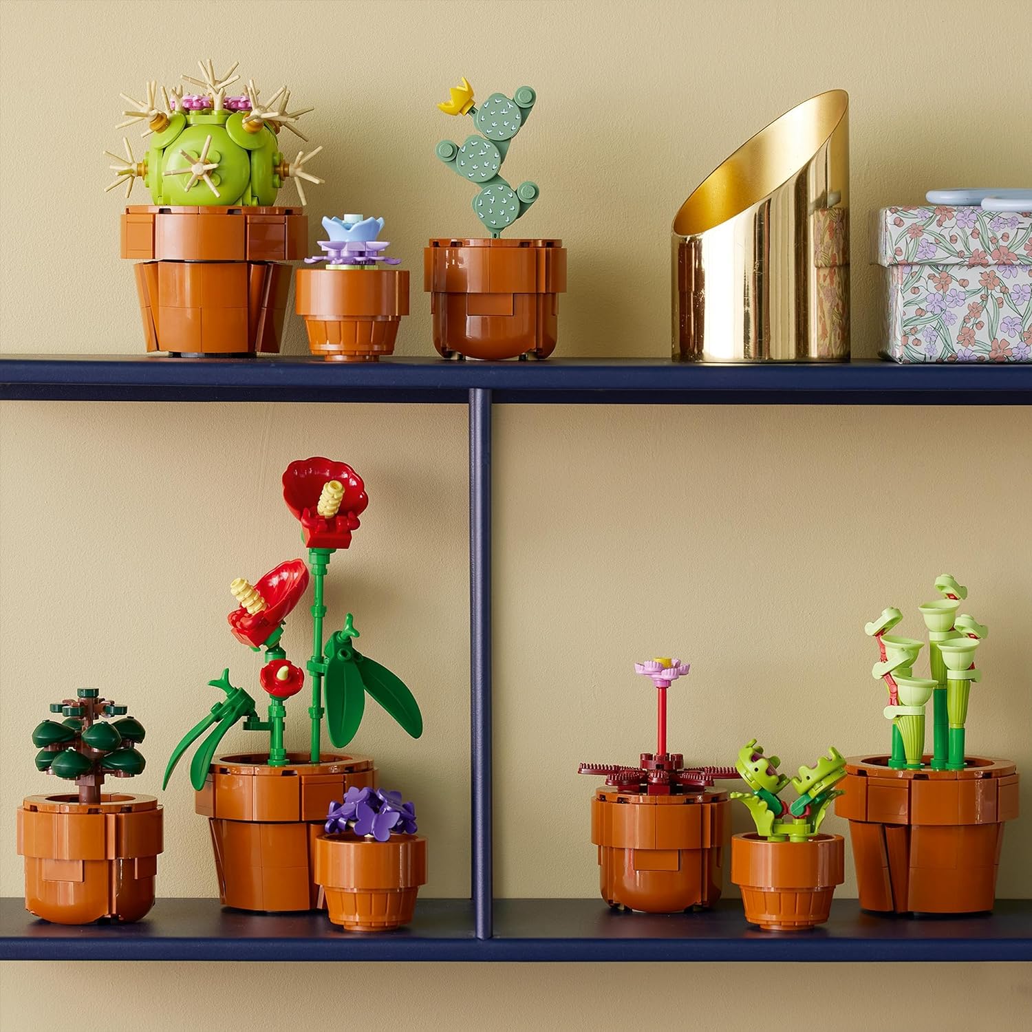 LEGO 10329 Icons Tiny Plants Set, Artificial Flowers in 9 Buildable Teracotta-Coloured Pots & 10311 Icons Orchid Artificial Plant Building Set with Flowers, Home Décor Accessory for Adults