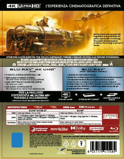 Indiana Jones E Il Quadrante Del Destino - 4K Steelbook (Bd 4K + Bd Hd)