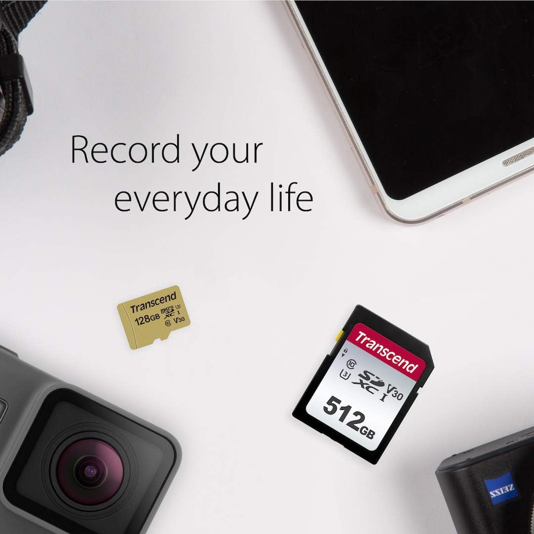 Transcend 300S - Flash Memory Card - 512 Gb - Video Class V30 / Uhs-I U3 / Class10 - Sdxc Uhs-I
