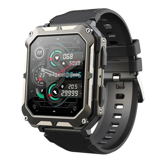 CUBOT C20 Pro 1.8 Inch Smartwatch, 7 Days Runtime, Heart Rate, IP67, Notifications, Bluetooth 5.0, Black