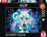 Schmidt Spiele 58515 Sheena Pike Neon Arctic Wolf 1000 Piece Puzzle