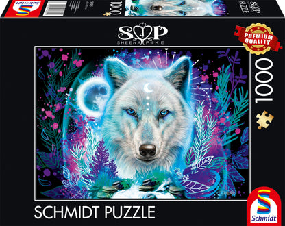 Schmidt Spiele 58515 Sheena Pike Neon Arctic Wolf 1000 Piece Puzzle