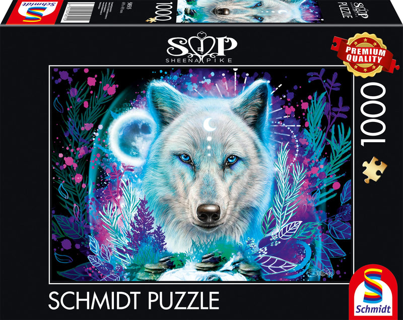 Schmidt Spiele 58515 Sheena Pike Neon Arctic Wolf 1000 Piece Puzzle