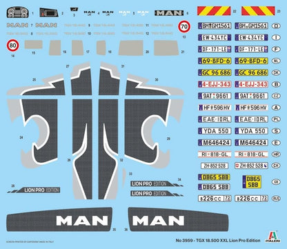 ITALERI 3959 Man - TGX 18-500 XXL Lion Pro Edition 1:24 Model Kit