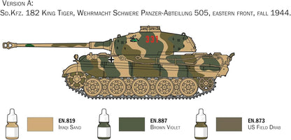 Italeri 72005 King Tiger King Tiger Complete set, modelbouw, bouwpakket, staande modelbouw, knutselen, hobby, lijmen, plastic bouwset, incl. accessoires