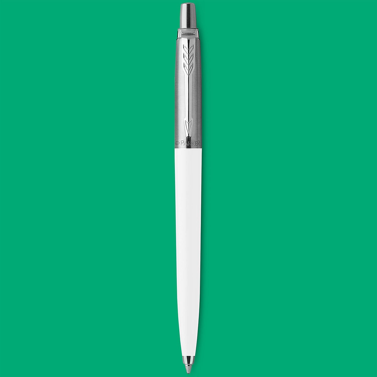 PARKER IM Fountain Pen | Stainless Steel with Chrome Trim | Medium Point with Blue Ink Cartridge | Gift Box