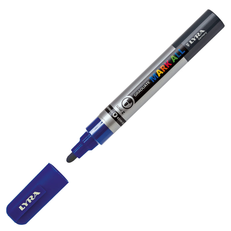 LYRA Mark All 2mm Permanent Graduated Markers - Turquoise (Pack of 6)