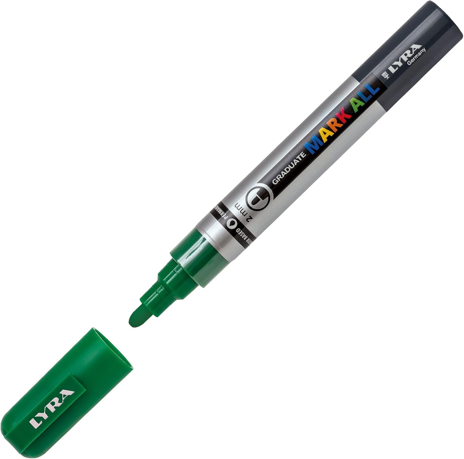LYRA 6 Permanent Markers Mark All 2mm (Light Green