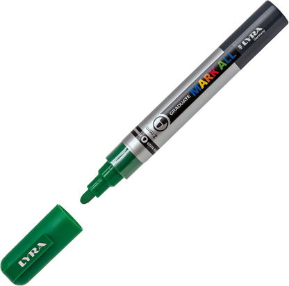 LYRA 6 Permanent Markers Mark All 2mm (Light Green
