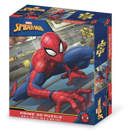 Grandi Giochi PUA06000 Marvel Spiderman Horizontal lenticular puzzle, with 500 pieces included and 3D effect pack-PUA06000
