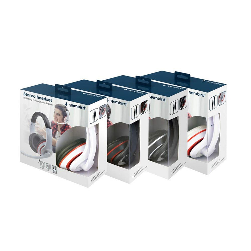 Gembird Cuffie Stereo Bianco Nero R