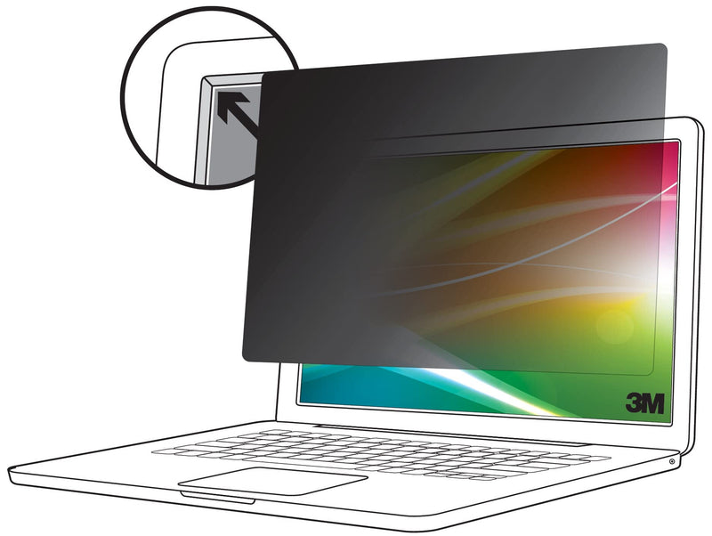 3M Bright Screen Privacy Filter - 15.6in Laptop, 16:9, TF156W9B 7100194175 98044068173 980 (- 15.6in Laptop, 16:9.