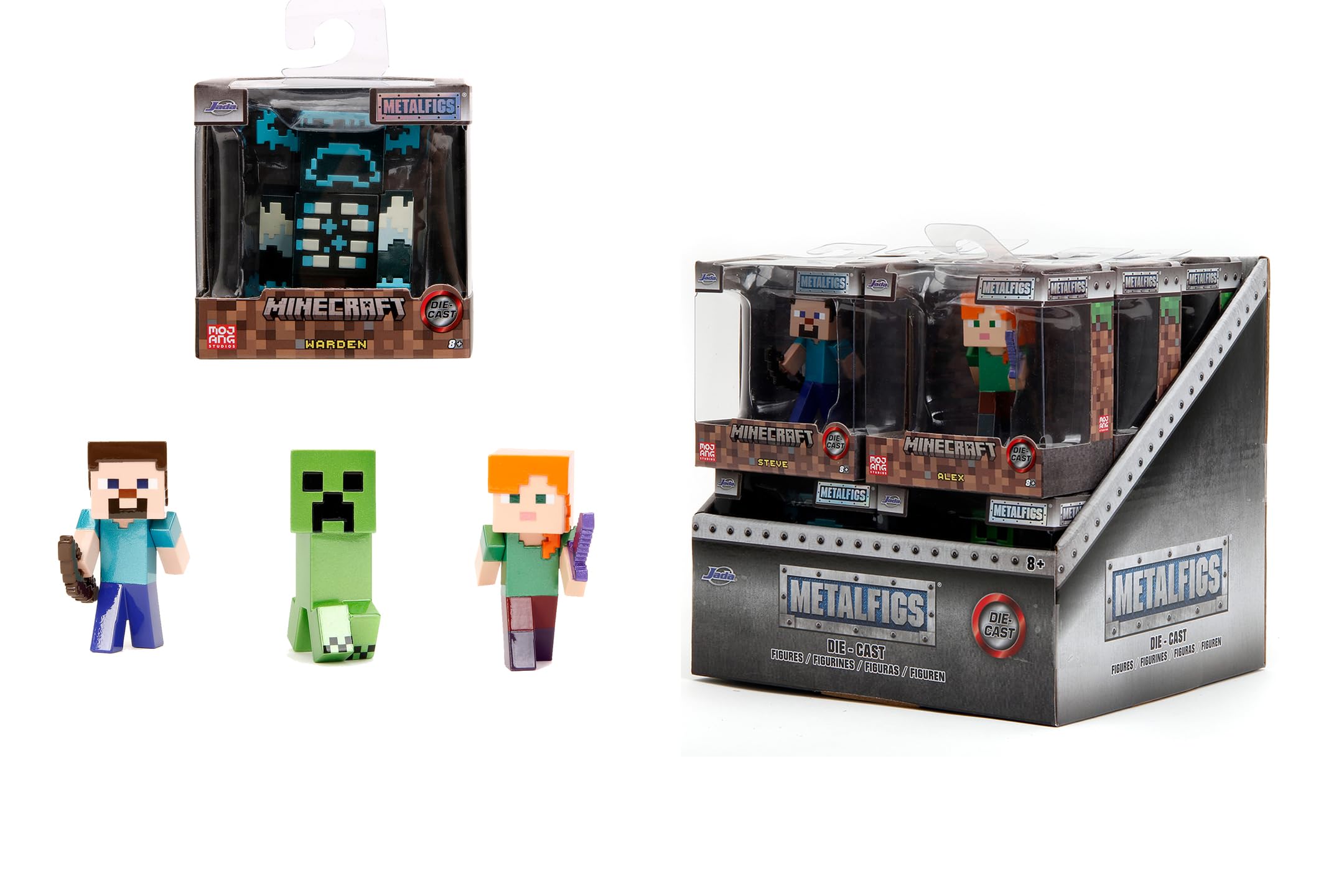 Jada Toys Minecraft Figures 2.5 Inch Action Figures Collectible Figures